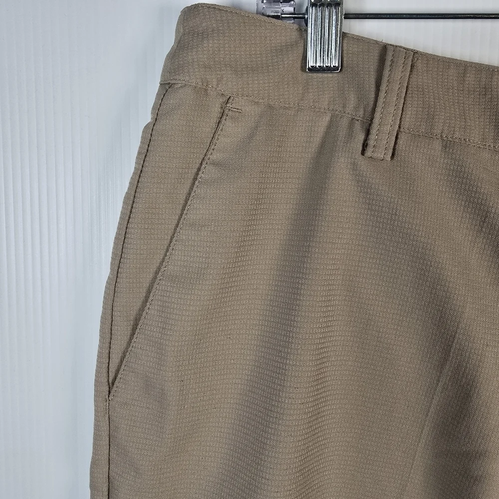 Adidas Mens ClimaCool Beige Golf Flat Front Shorts Polyester Athletic Size 36